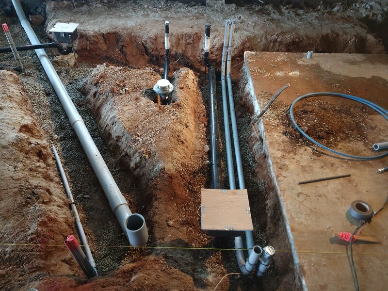 Auburn, CA Commercial Supply Lines Install in footings in ground
