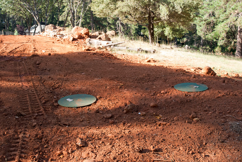 Grass Valley, CA New Home Septic System, Septic Tank Installed and buried