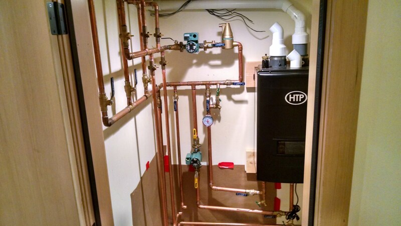 Lake Wildwood, Penn Valley, CA Radiant Heating Heated Water Heating Unit Boiler with copper pipe repair