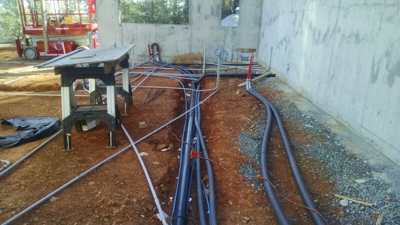 Grass Valley, Ca Hydronic Heat System Installation before Concrete Slab black pipe in footings