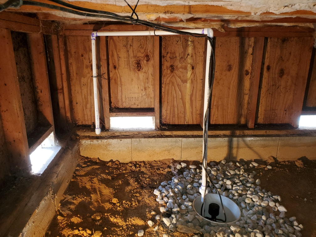 Lake of the Pines, Auburn, CA Sump Pump Installation for Water drainage out from under house