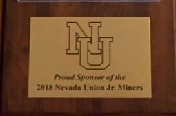 Comfort Plumbing Systems sponsors 2018 Nevada Union Jr. Miners football team plaque Nevada City, CA