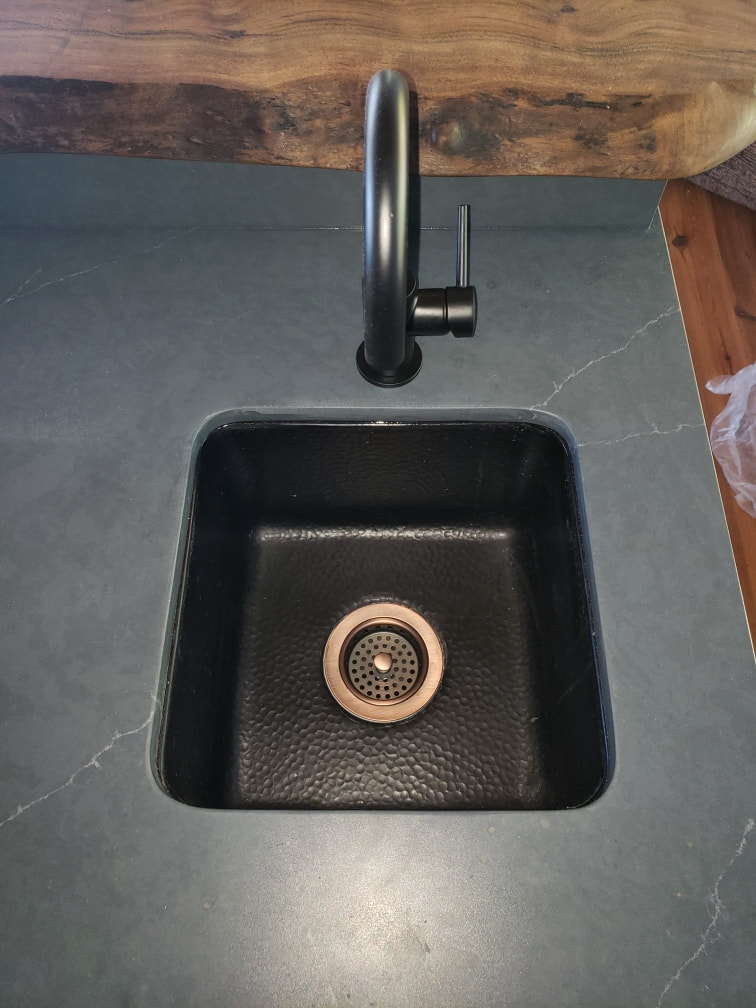 Auburn, CA Bronze Drop in Bar Sink Remodel